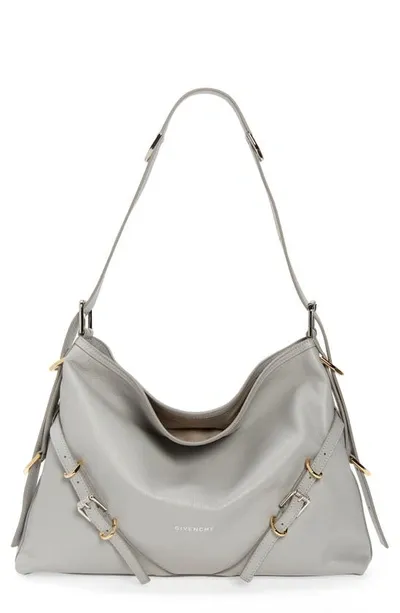 Givenchy Medium Voyou Buckle Shoulder Bag In Tumbled Leather In Multicolor