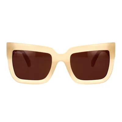 Off-white Sunglasses In Brown