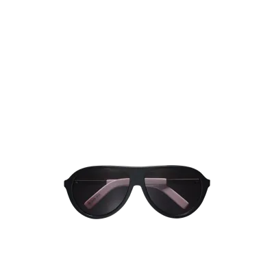 Moncler Roque Pilot Sunglasses Black In Noir