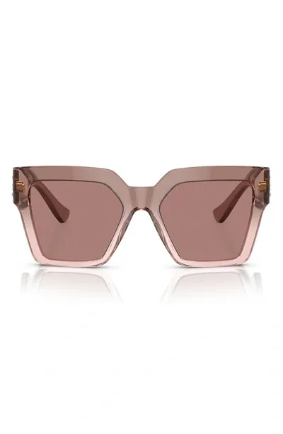 Versace Sonnenbrille Mit Eckigem Gestell In Tan