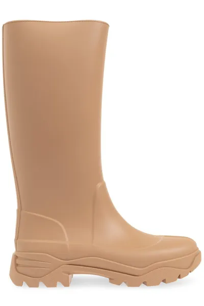 Maison Margiela Tabi Rain Boots In Tan