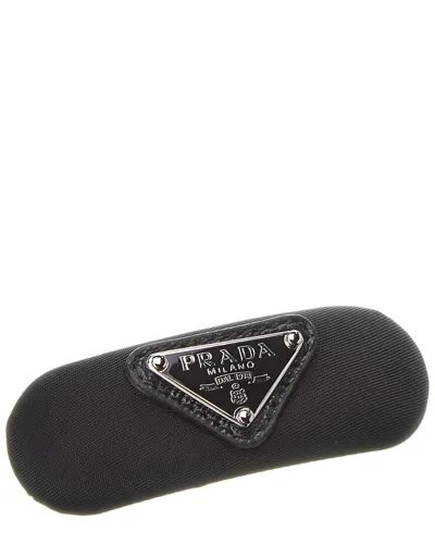 Prada Logo-plaque Hair Clip In Black