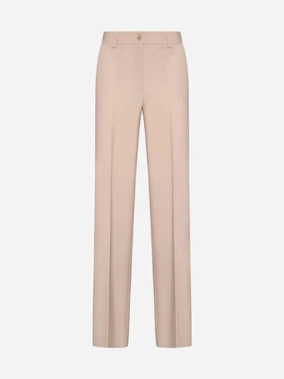 P.a.r.o.s.h Liliux Stretch Wool Trousers In Carne