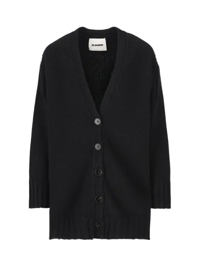 Jil Sander Buttoned V In Black