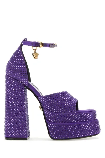 Versace Sandals In Purple