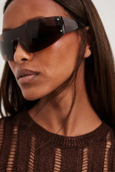 Na-kd Rimless Sunglasses In Brown