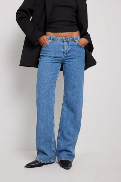 Na-kd Low Waist Jeans In Blue