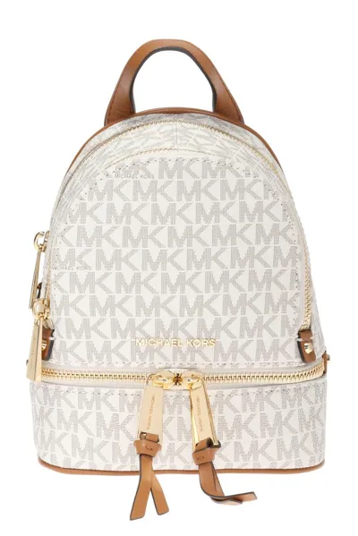 Michael Michael Kors Rhea Mini Backpack In Beige