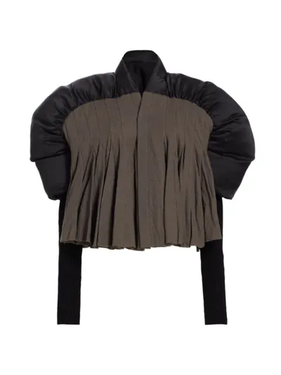 Rick Owens Duvetessa Padded Wool Jacket In Black Dust