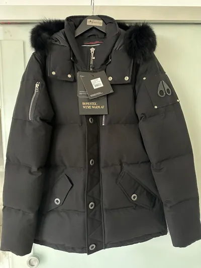 Pre-owned Moose Knuckles 3q Winterjacke Black/schwarz Neu Mit Etikett