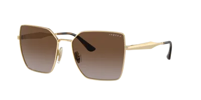 Vogue Eyewear Vo4284s Square-frame Sunglasses In Gradient Brown Polar