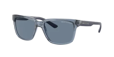 Armani Exchange Unisex Sunglasses Ax4026s In Dark Blue Polarized