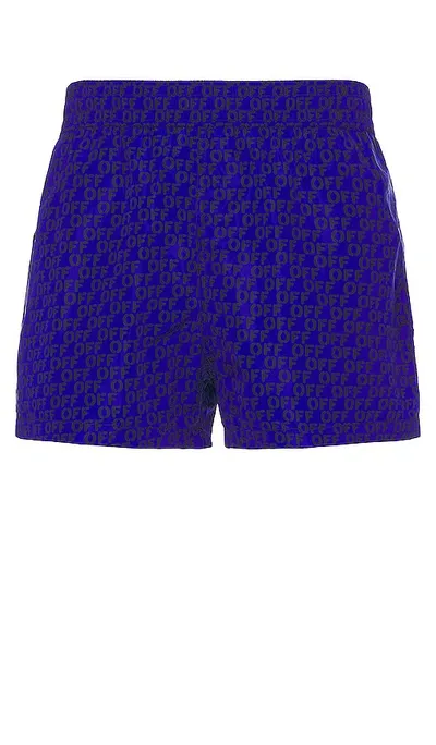 Off-white Swimshorts In Dark Blue