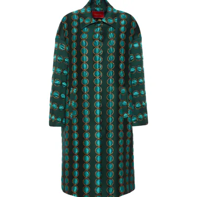 La Doublej Boxy Coat In Winter_sun_emerald