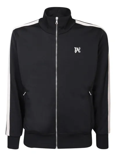 Palm Angels Logo Print Track Jacket In Black