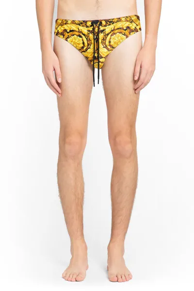 Versace Slip Baroccodile In Multicolor