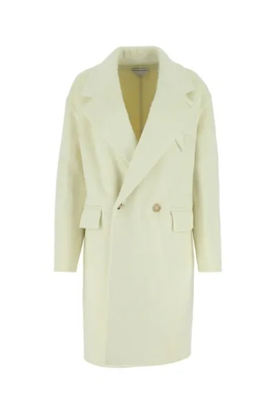 Bottega Veneta Double Breasted Coat In White