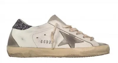 Pre-owned Golden Goose Damenschuhe Vintage Superstar Sneaker 11166 Weiss, Grau