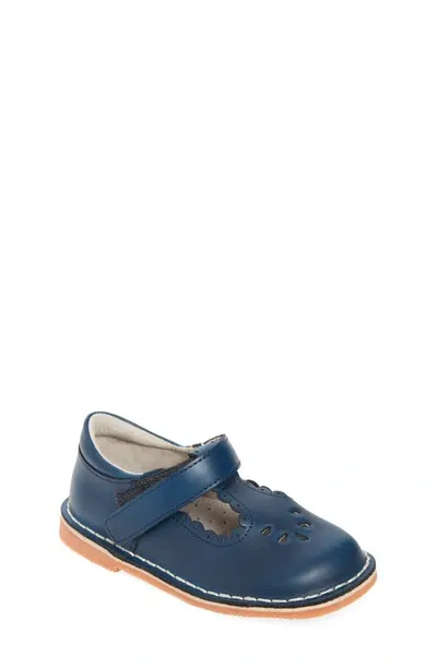 L'amour Kids' Angie Scalloped T-strap Mary Jane In Navy