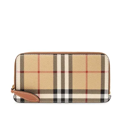 Burberry Checked Zipped Card Case In Multi