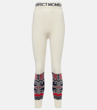 Perfect Moment Nordic Merino Wool Legging Xl In White