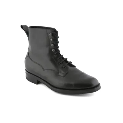 Edward Green Galway Leather Lace-up Boots In Nero