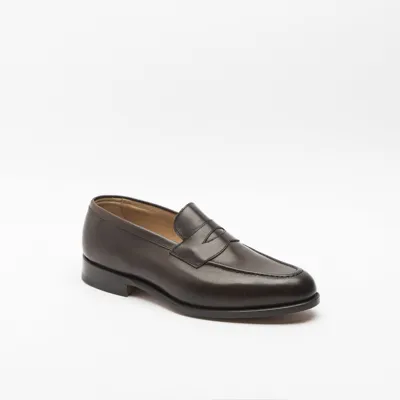 Tricker's James Chestnut Burnished Calf Penny Loafer In Marrone