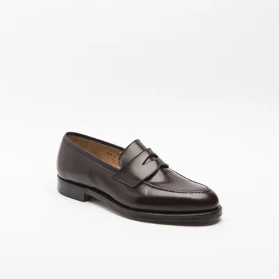 Crockett &amp; Jones Henley Burgundy Cordovan Penny Loafer In Bordeaux