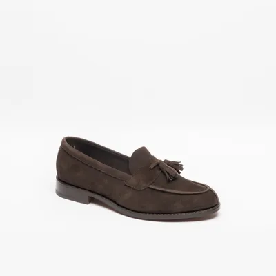 Tricker's Brown Suede Tassels Loafer In Marrone