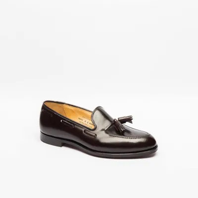 Crockett &amp; Jones Burgundy Cordovan Tassel Loafer In Bordeaux