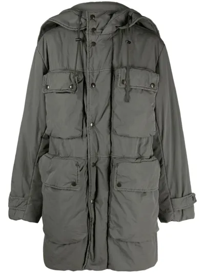 Dries Van Noten Cotton Parka In Grey