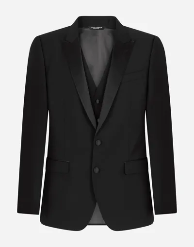 Dolce & Gabbana Single-breasted Wool Martini-fit Tuxedo Suit