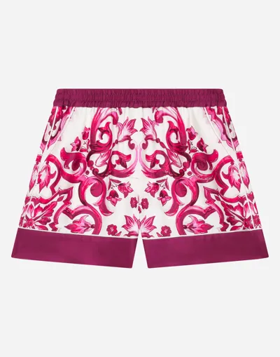 Dolce & Gabbana Majolica-print Twill Shorts