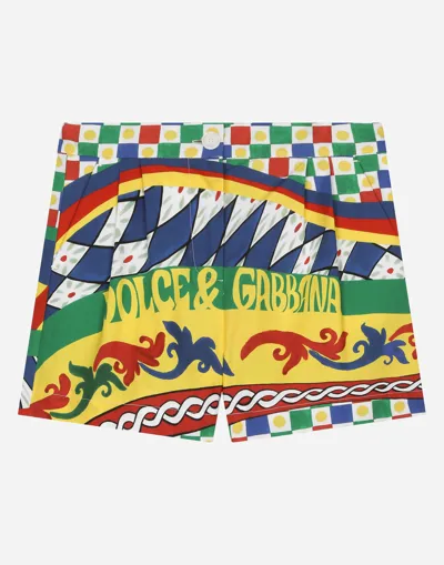 Dolce & Gabbana Carretto-print Poplin Shorts