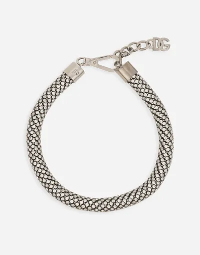 Dolce & Gabbana Tubular Choker With Rhinestones