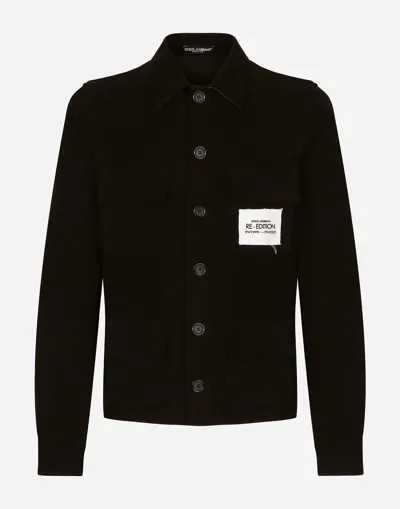 Dolce & Gabbana Sporty Stretch Fustian Shirt With Multiple Pockets