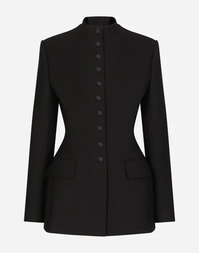 Dolce & Gabbana Long Single-breasted Wool Cady Dolce-fit Jacket