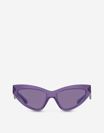 Dolce & Gabbana Dg Crossed Sunglasses In Purple