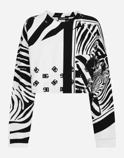 Dolce & Gabbana Zebra-print Jersey Sweatshirt