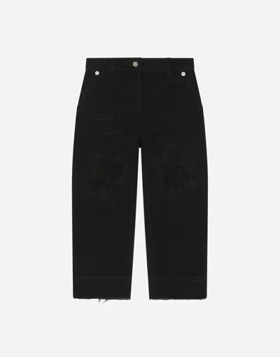 Dolce & Gabbana Kids' Denim Jeans With Abrasions