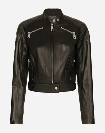 Dolce & Gabbana Nappa Leather Biker Jacket