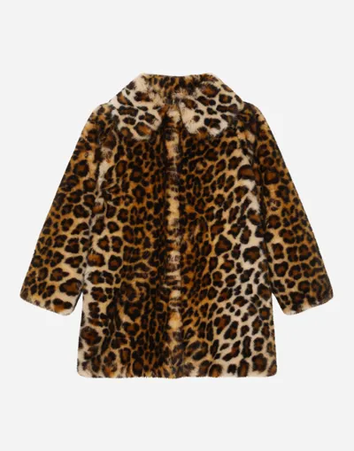 Dolce & Gabbana Leopard-print Faux Fur Coat