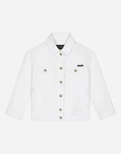 Dolce & Gabbana White Stretch Denim Jacket