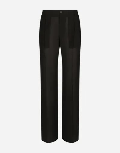 Dolce & Gabbana Tailored Straight-leg Pants In Technical Cotton