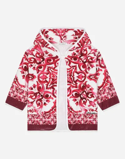 Dolce & Gabbana Babies' Majolica-print Terrycloth Bathrobe