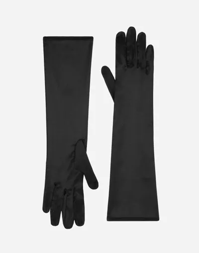 Dolce & Gabbana Short Silk Satin Gloves