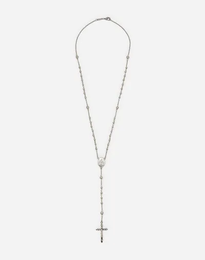 Dolce & Gabbana Rosary Necklace In Metallic