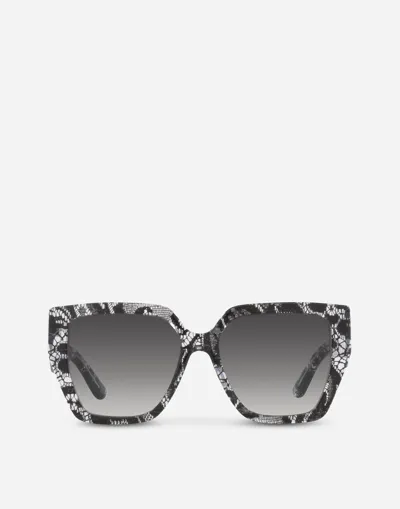 Dolce & Gabbana Dg Crossed Sunglasses In Gray