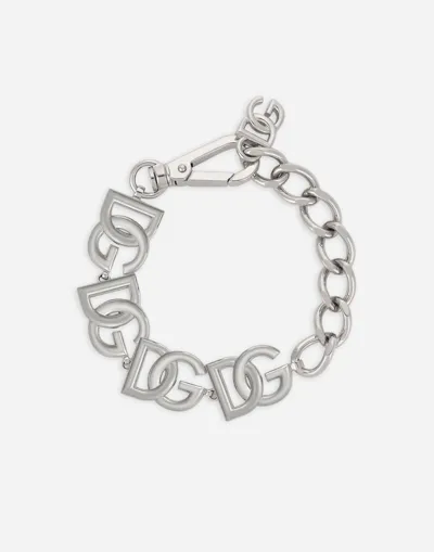 Dolce & Gabbana Bracelet With Dg Logos In Metallic