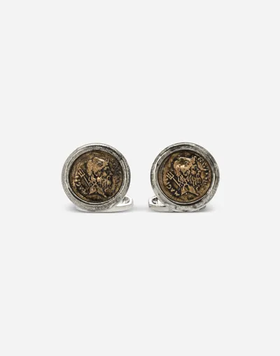 Dolce & Gabbana Cufflinks With Coins In Gray